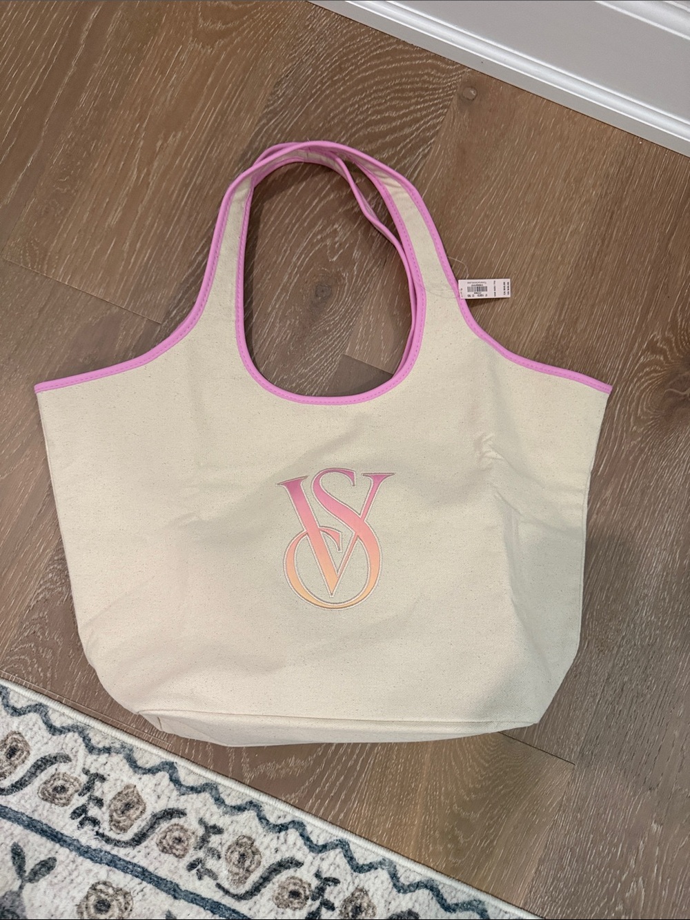 Victoria's Secret Cream Canvas Tote *NWT*